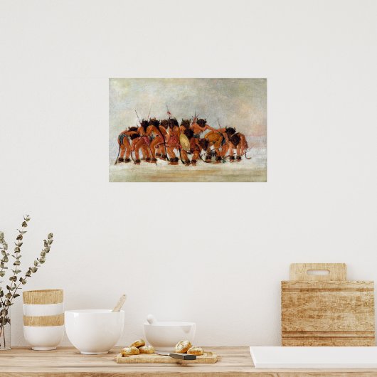 George Catlin Buffalo Dance, Mandan Poster (Keuken)
