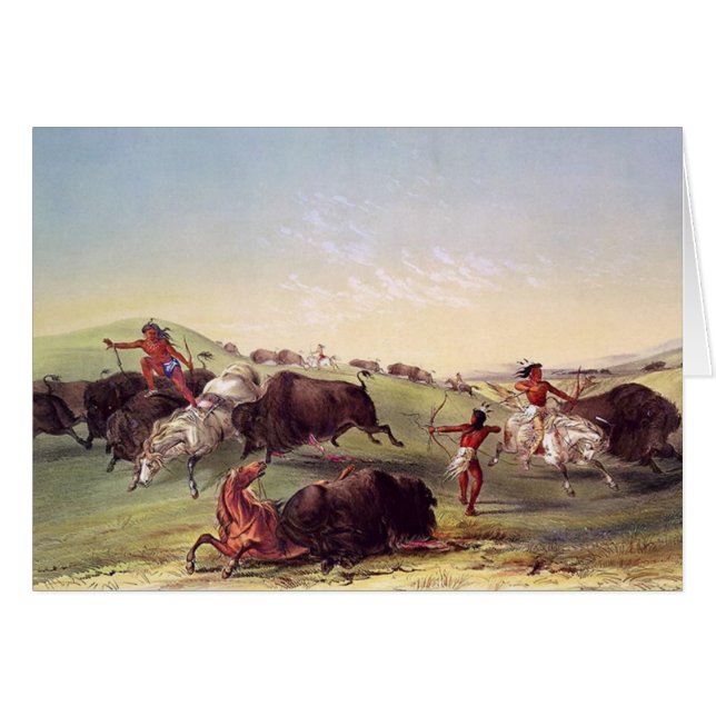 George Catlin - Buffalo Hunt (Voorkant Horizontaal)