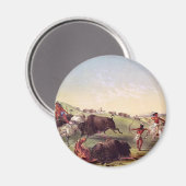 George Catlin - Buffalo Hunt Magneet (Voorkant / Achterkant)