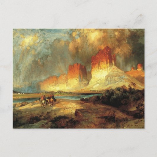 George Catlin - Cliffs of the Upper Colorado Briefkaart (Voorkant)