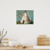 George Catlin Crow Lodge of 25 Buffalo Poster (Keuken)