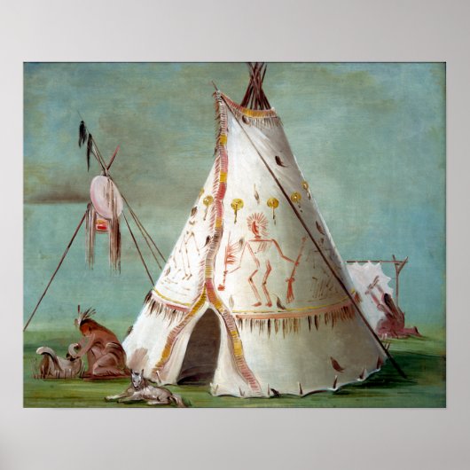 George Catlin Crow Lodge of 25 Buffalo Poster (Voorkant)