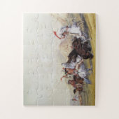 George Catlin die het Beer Grizzly aanvalt 1844 Legpuzzel (Verticaal)