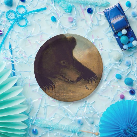 George Catlin - Grizzly Beer and Mouse Papieren Bordje (Feest)