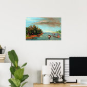 George Catlin Sac en Fox Sailing in Canoes Poster (Thuiskantoor)