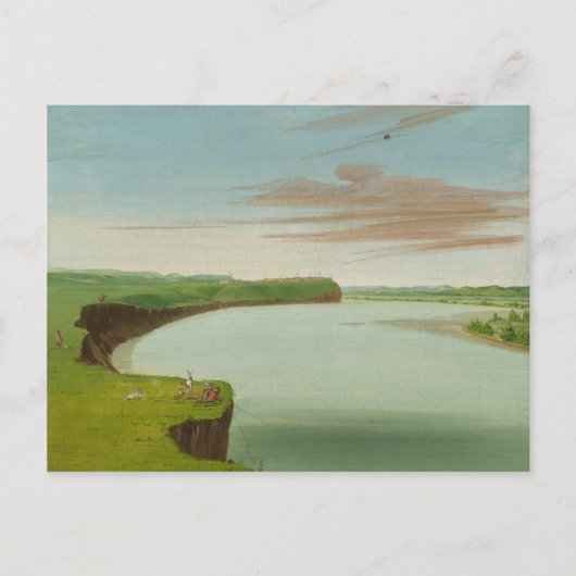 George Catlin - Verre Uitzicht van het Mandan Vill Briefkaart (Voorkant)