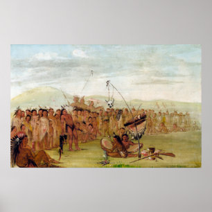 George Catlin Zelffoltering in een Sioux Religieuz Poster