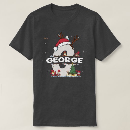 George Christmasw George Name voor grappige feestd T-shirt (Design voorkant)