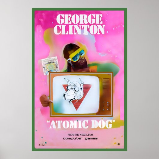 George Clinton Computer Games 1982 Promotieposter Poster (Voorkant)
