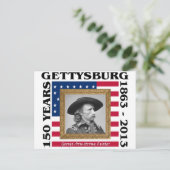 George Custer - 150e Jubileum Gettysburg Briefkaart (Staand voorkant)