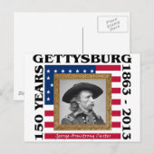 George Custer - 150e Jubileum Gettysburg Briefkaart (Voorkant / Achterkant)
