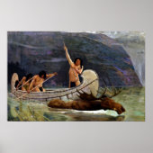 George de Forest Brush The Moose Chase Poster (Voorkant)