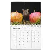 George de muis met zwarte achtergrond kalender (Mar 2026)