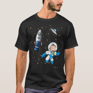 George de nieuwsgierige aap astronaut Cartoon in S T-shirt