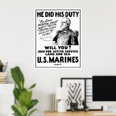 George Dewey US Marines Poster (Thuiskantoor)