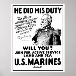 George Dewey US Marines Poster