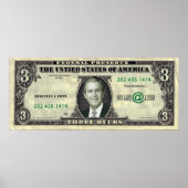 George Dubya Struik $3 Bill Poster