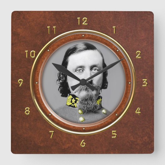 George E. Pickett 10,75 inch Vierkante Klok (Voorkant)