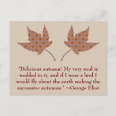 George Eliot Autumn Quote Briefkaart (Voorkant)