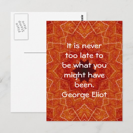 George Eliot Inspirerend Motivatie prijsopgave Briefkaart (Voorkant / Achterkant)