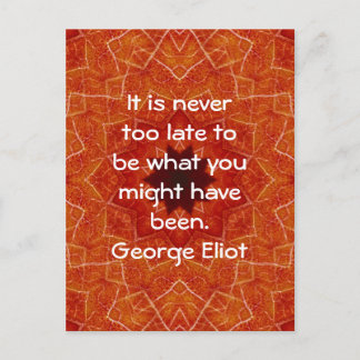 George Eliot Inspirerend Motivatie prijsopgave Briefkaart