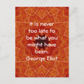 George Eliot Inspirerend Motivatie prijsopgave Briefkaart (Voorkant)