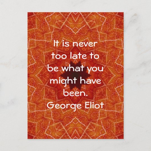 George Eliot Inspirerend Motivatie prijsopgave Briefkaart (Voorkant)
