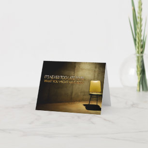 George Eliot Inspirerend Quote "Nooit te laat" Bedankkaart