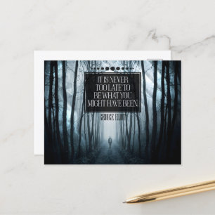 George Eliot Inspirerend Quote "Nooit te laat" Briefkaart