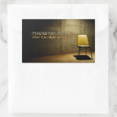 George Eliot Inspirerend Quote "Nooit te laat" Rechthoekige Sticker (Tas)