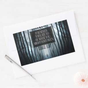 George Eliot Inspirerend Quote "Nooit te laat" Rechthoekige Sticker