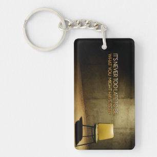 George Eliot Inspirerend Quote "Nooit te laat" Sleutelhanger