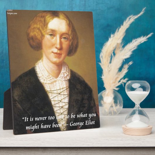 George Eliot "Nooit te laat" Citaat Fotoplaat (Zijkant)