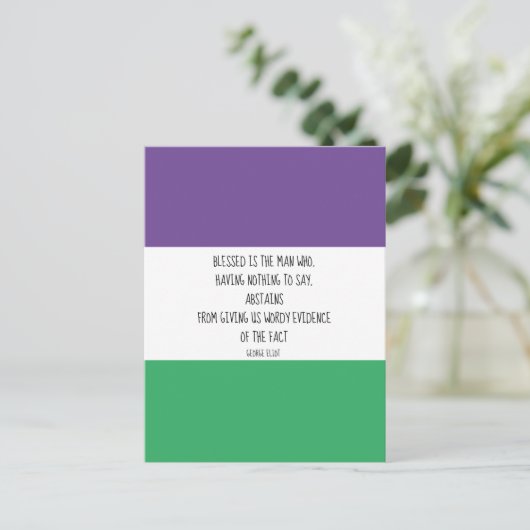 George Eliot Quote Briefkaart (Staand voorkant)