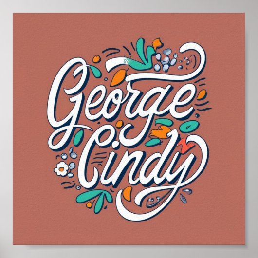 George en Cindy Poster (Voorkant)