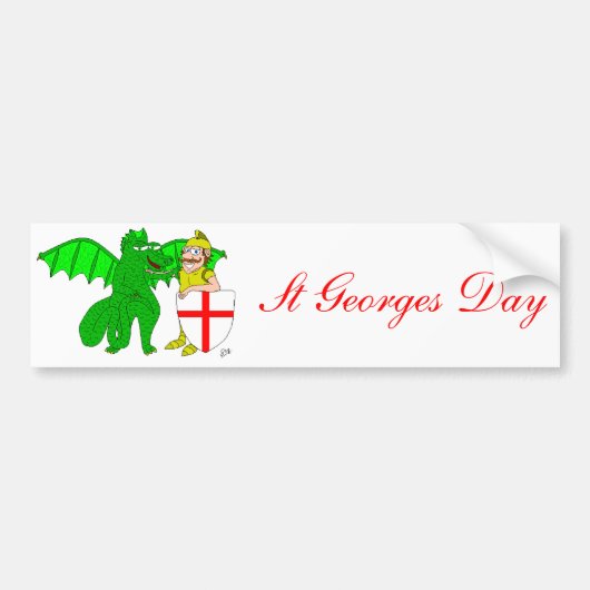 George en de Draak Bumpersticker (Voorkant)