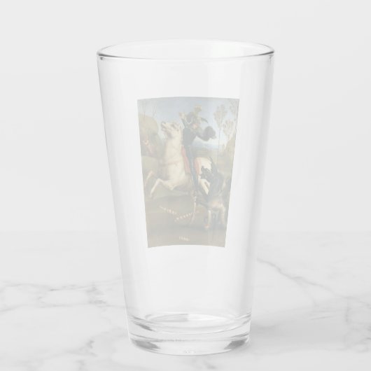 George en de Draak (door Raphael) Glas (Achterkant)