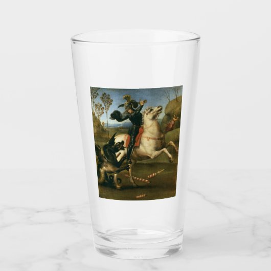 George en de Draak (door Raphael) Glas (Voorkant)