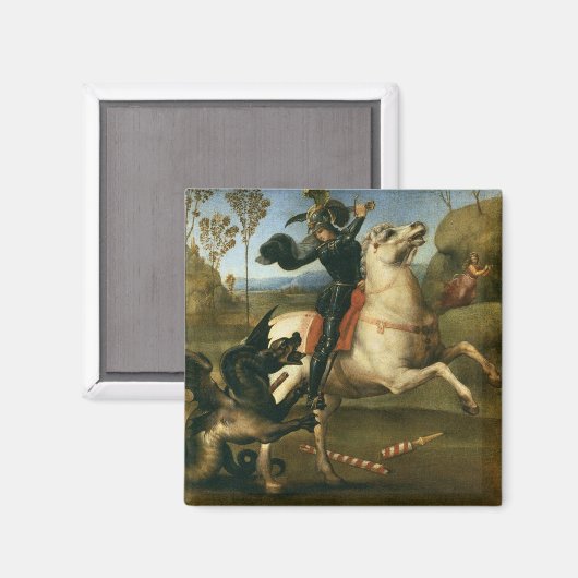 George en de Draak (door Raphael) Magneet (Voorkant / Achterkant)