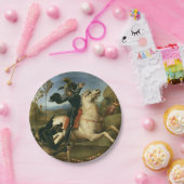 George en de Draak (door Raphael) Papieren Bordje (Feest)