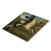 George en de Draak (door Raphael) Tegeltje (Zijkant)