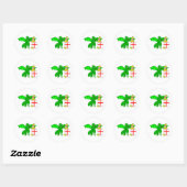 George en de Draak Ronde Sticker (Vel)