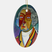 George en Martha Washington Keramisch Ornament (Rechts)