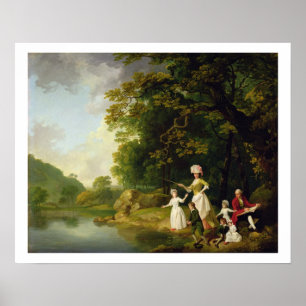 George en Mary Browne met hun vijf oudere kind Poster