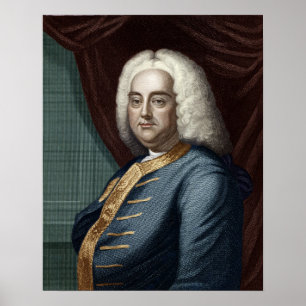 George Frederic Handel, gegraveerd door Thomson Poster