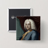 George Frederic Handel, gegraveerd door Thomson Vierkante Button 5,1 Cm (Voorkant /achterkant)