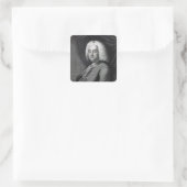 George Frederic Handel, gegraveerd door Thomson Vierkante Sticker (Tas)