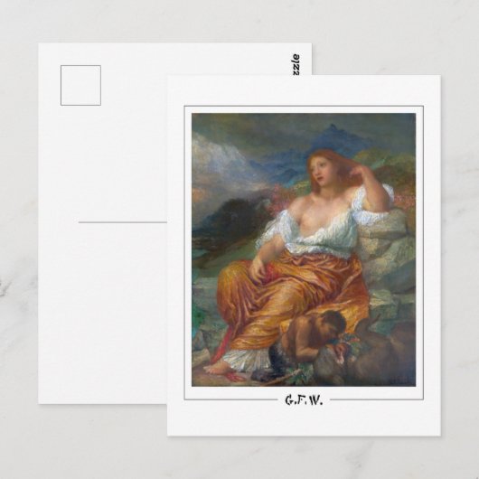 George Frederic Watts #28 - Briefkaart met fijne k (Voorkant / Achterkant)