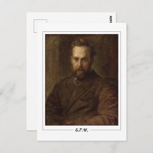 George Frederic Watts #29 - Briefkaart met fijne k (Voorkant / Achterkant)
