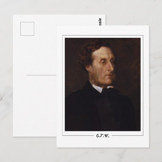 George Frederic Watts #91 - Briefkaart met fijne k (Voorkant / Achterkant)